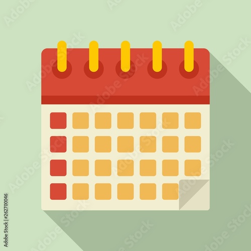 Fitness calendar icon. Flat illustration of fitness calendar vector icon for web design