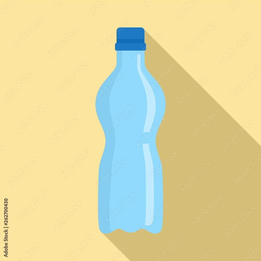 Water plastic bottle icon. Flat illustration of water plastic bottle vector icon for web design Water plastic bottle icon. Flat illustration of water plastic bottle vector icon for web design
