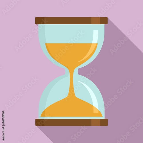 Magic hourglass icon. Flat illustration of magic hourglass vector icon for web design
