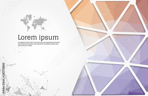 Abstract geometric background with polygons. Info graphics composition with geometric shapes.Retro label design. Vector illustration for business presentation