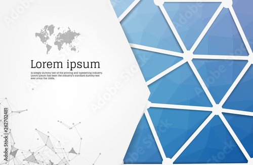 Abstract geometric background with polygonal triangles. Vector illustration.