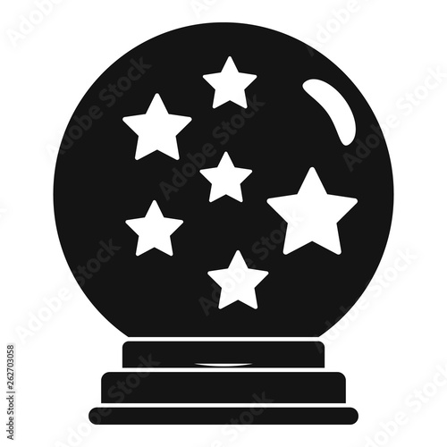 Magic star ball glass icon. Simple illustration of magic star ball glass vector icon for web design isolated on white background