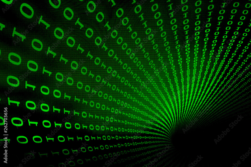 Background matrix  is dominant  in green  in  binary  virus and hacker screen wallpaper. Stock Illustration  | Adobe Stock