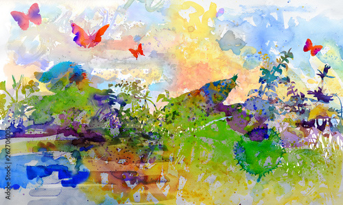 Aquarell mit Maulwürfen