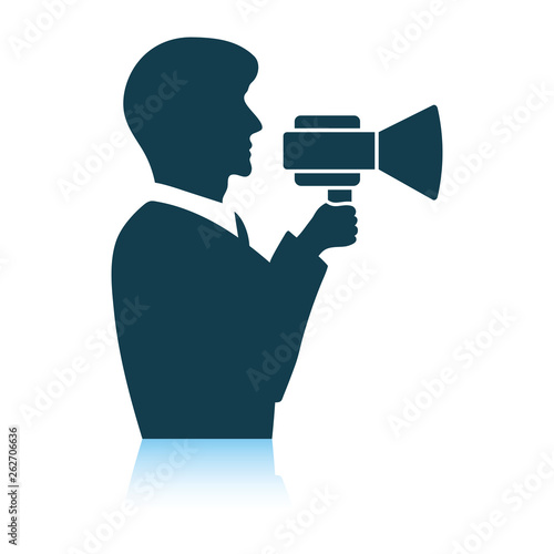 Man with mouthpiece icon