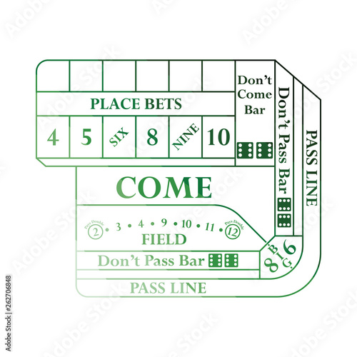 Craps table icon