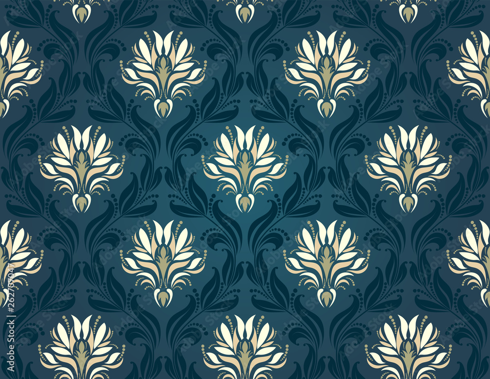 Fototapeta Damask Seamless Pattern