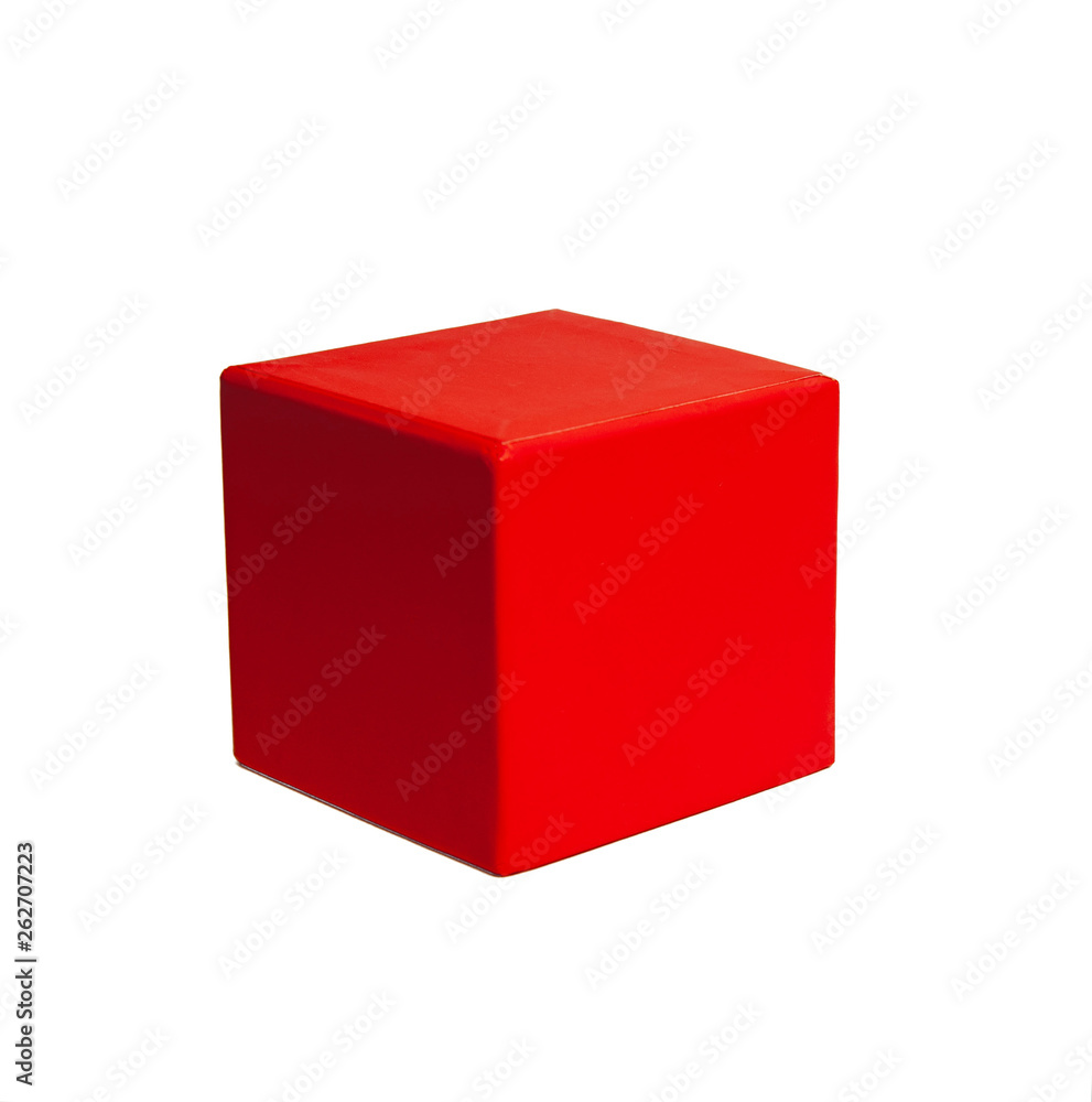 Fototapeta premium Red gift box on an isolated white background
