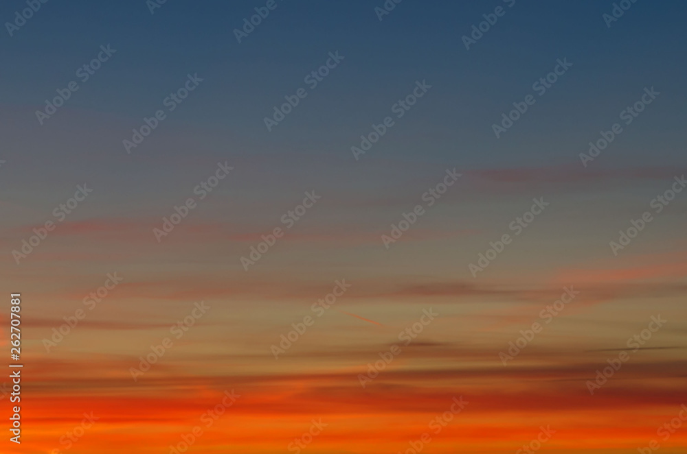 Sunset gradient from blue to orange