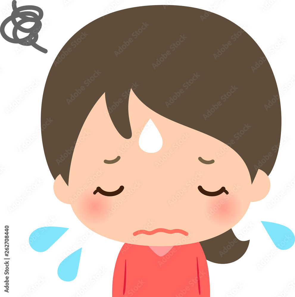 落ち込んでうつむく若い女性 落ち込んでうつむく若い女性