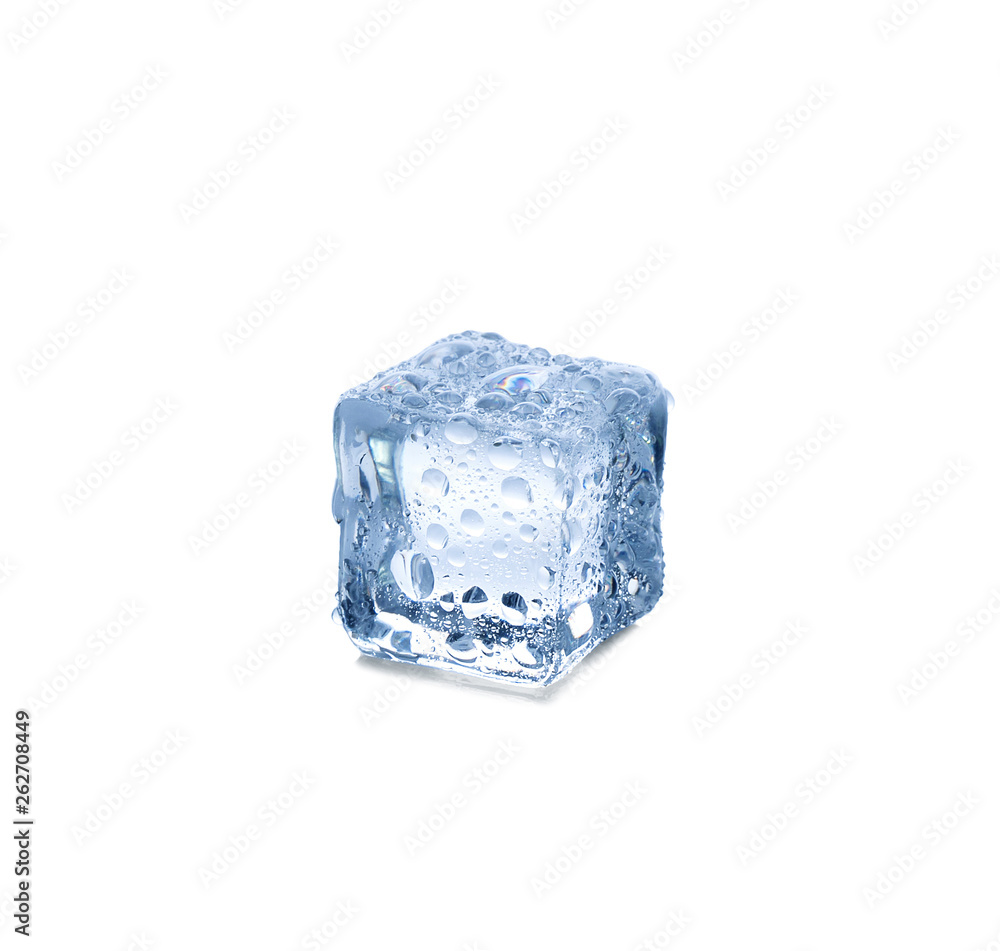 Three ice cubes on white background Three ice cubes on white background