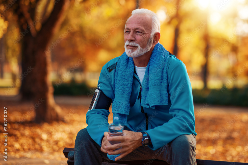 Senior runner in nature Senior runner in nature