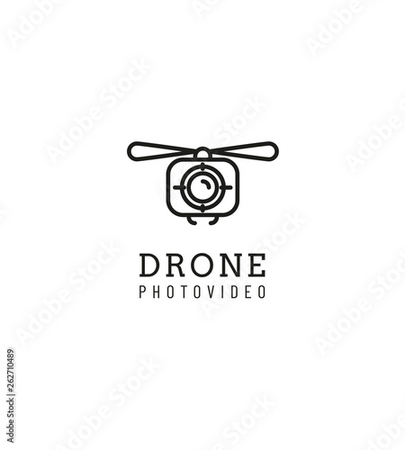 drone, logo, symbole, appareil photo, vue aérienne, video