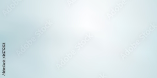 Abstract light blue blurred background horizontal panoramic web banner.