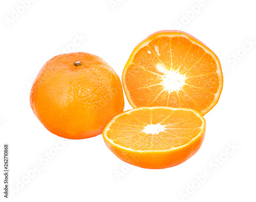 orange fruits isolated on white background