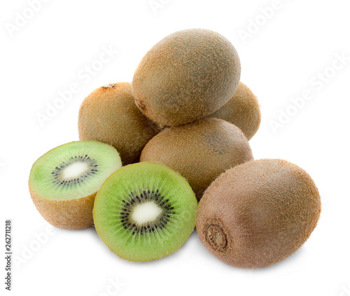 Kiwi fruit isolated on white