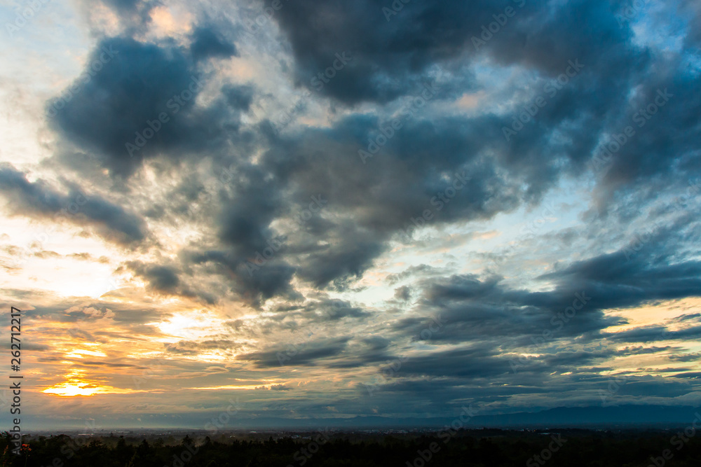 colorful dramatic sky with cloud at sunset. colorful dramatic sky with cloud at sunset.