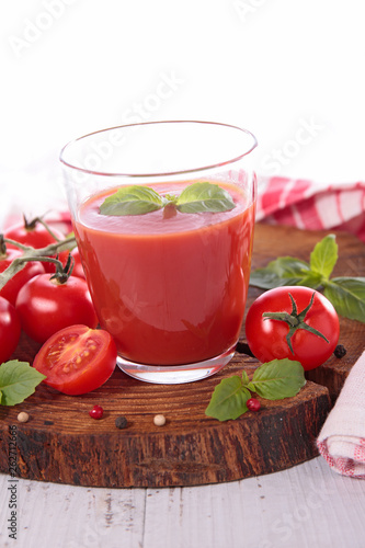tomato gazpacho and basil