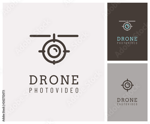 drone, logo, symbole, appareil photo, vue aérienne, video