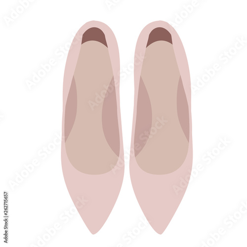shoes top view, woman
