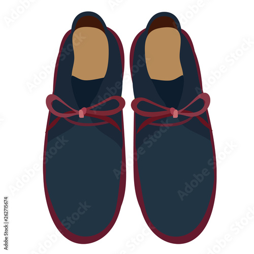 isolated, top view shoes, man