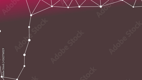 Abstractly connected points on colorful background, technology abstract background. Technology Concept, LowPoly, Polygons, Triangles, Network, Social Network, IOT, Internet