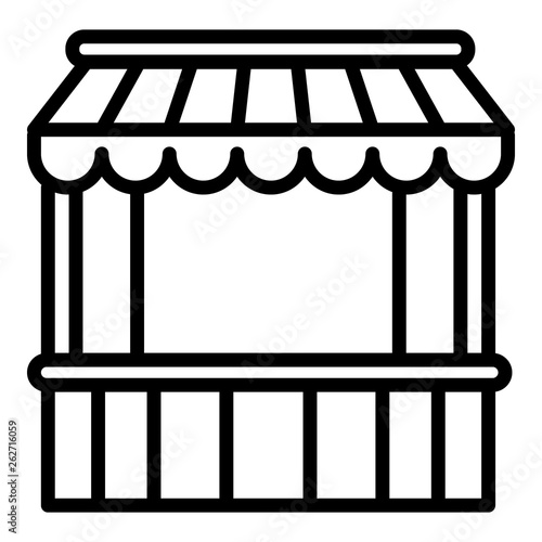 Trade tent icon. Outline trade tent vector icon for web design isolated on white background