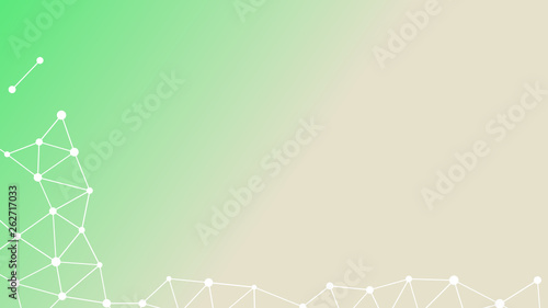Abstractly connected points on colorful background, technology abstract background. Technology Concept, LowPoly, Polygons, Triangles, Network, Social Network, IOT, Internet