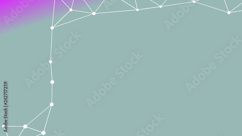 Abstractly connected points on colorful background, technology abstract background. Technology Concept, LowPoly, Polygons, Triangles, Network, Social Network, IOT, Internet