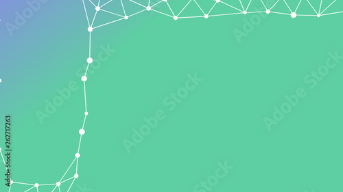 Abstractly connected points on colorful background, technology abstract background. Technology Concept, LowPoly, Polygons, Triangles, Network, Social Network, IOT, Internet