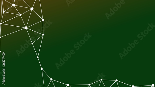 Abstractly connected points on colorful background, technology abstract background. Technology Concept, LowPoly, Polygons, Triangles, Network, Social Network, IOT, Internet
