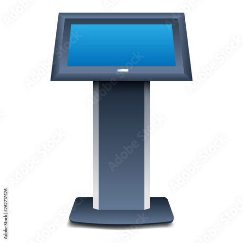 Kiosk icon. Realistic illustration of kiosk vector icon for web design isolated on white background