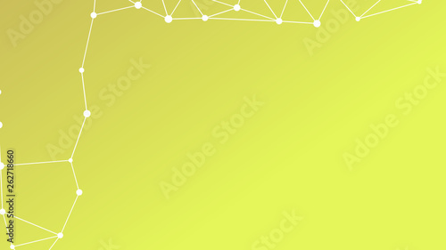 Abstrakt verbundene Punkte auf mehrfarbigem Hintergrund, technisch abstrakter Hintergrund. Technologiekonzept, LowPoly, Polygone, Dreiecke, Netzwerk, Soziales Netzwerk, IOT, Internet