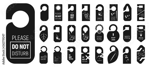 Hanger tags icons set. Simple set of hanger tags vector icons for web design on white background