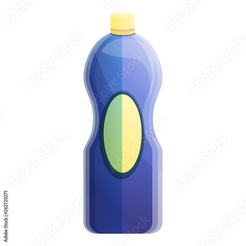 Bathroom cleaner bottle icon. Cartoon of bathroom cleaner bottle vector icon for web design isolated on white background