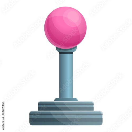 Ball joystick icon. Cartoon of ball joystick vector icon for web design isolated on white background