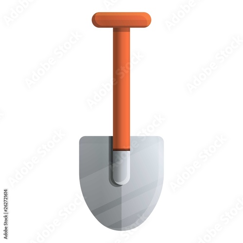 Hunter shovel icon. Cartoon of hunter shovel vector icon for web design isolated on white background