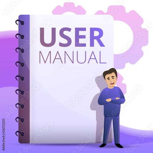 User guide concept background. Cartoon illustration of user guide vector concept background for web design