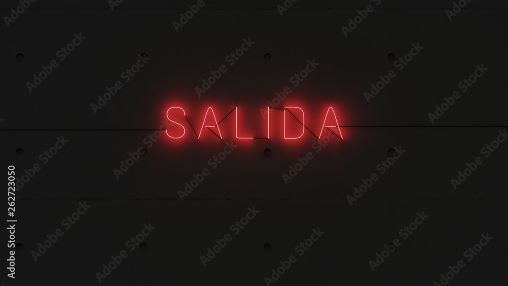 Salida neón rojo.	