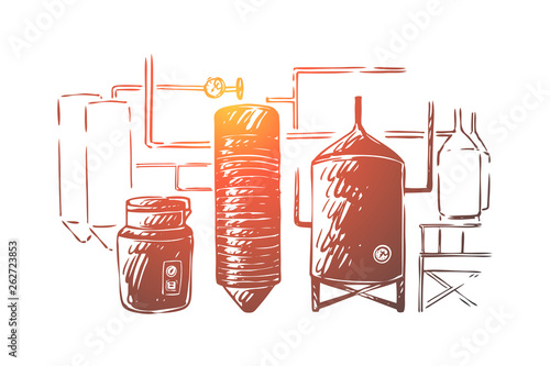 Brewing equipment, lager making process automation, brewery craft, distillery, booze factory, boiling and cooling