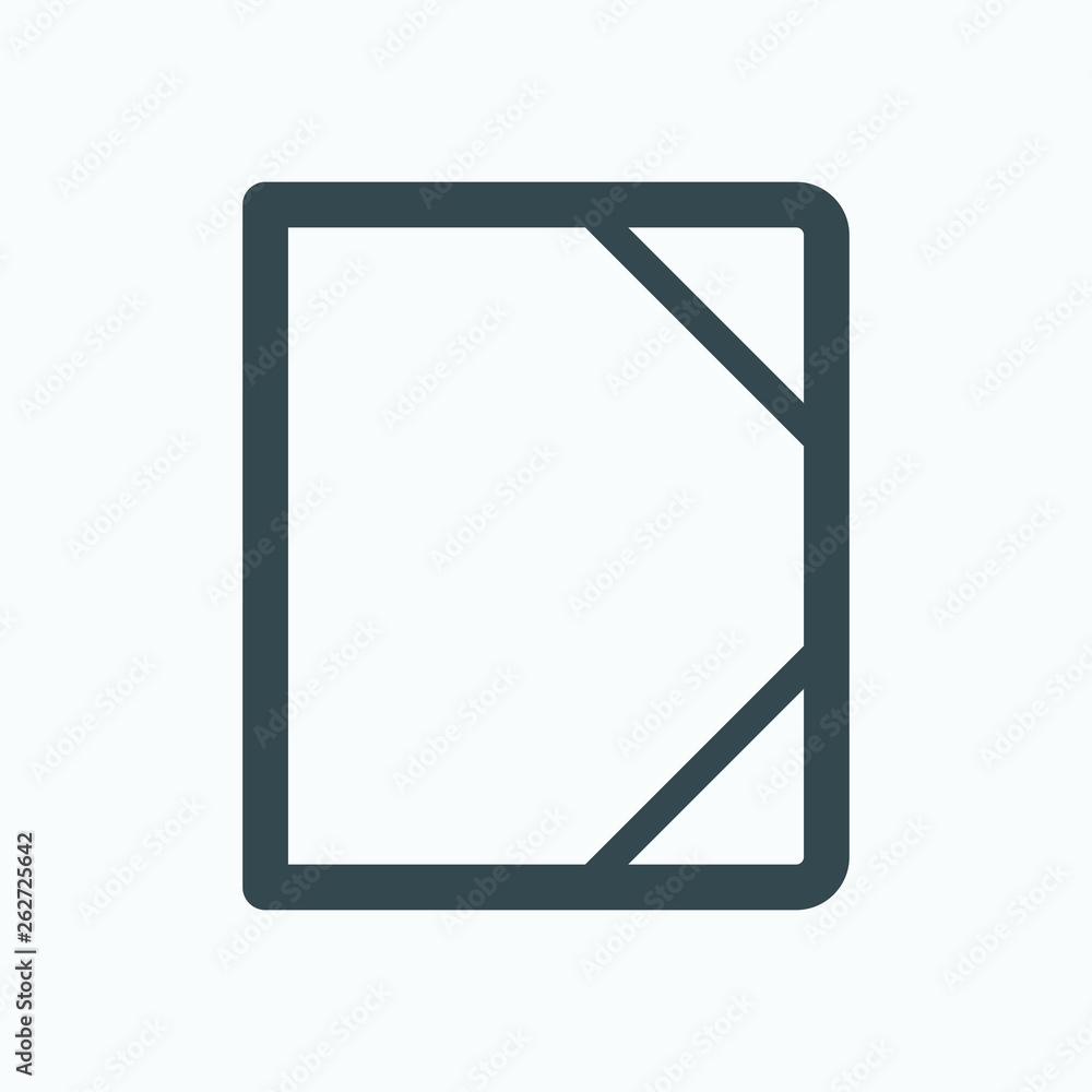 Elastic band file folder isolated icon, elastic folder linear vector icon  Stock Vector | Adobe Stock