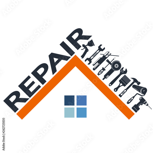 Tools for repair and maintenance at home business symbol