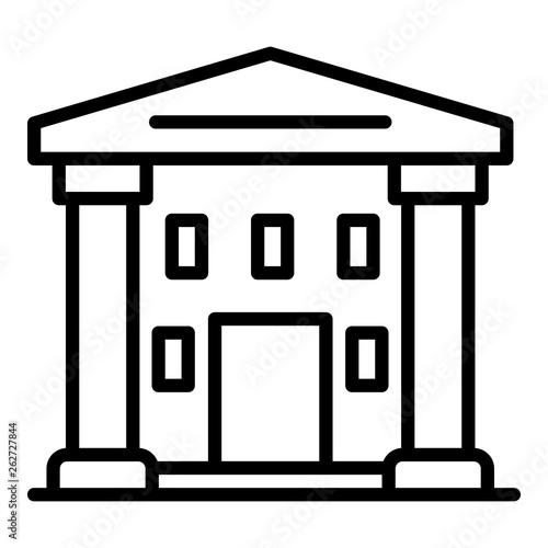 Supreme courthouse icon. Outline supreme courthouse vector icon for web design isolated on white background