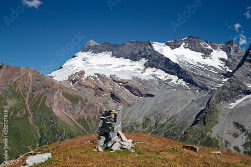Panoramic view of Monte Leone at the Sempione pass in Switzerland. © serghi8