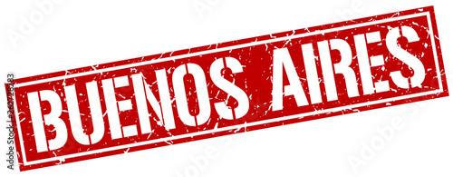 Buenos Aires red square stamp