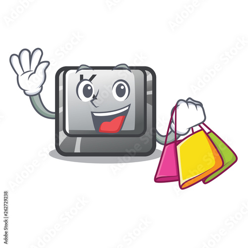 Shopping button K in the cartoon shape