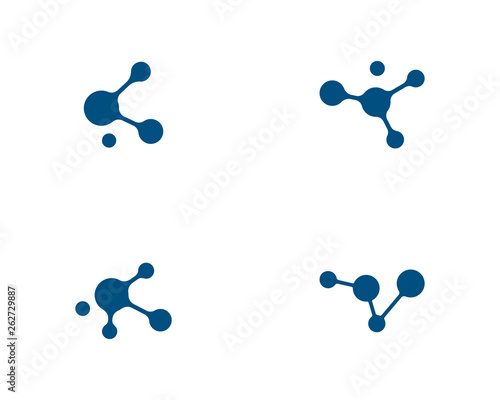 molecule logo vector icon illustration design 