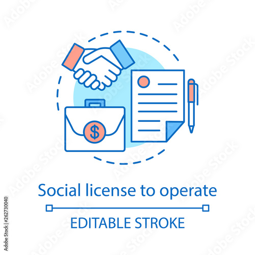 Social license to operate concept icon