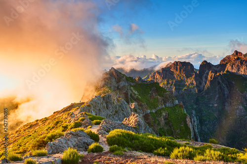 Landscape of Madeira island mountains