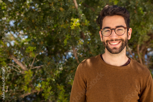 Young man happy and laughing